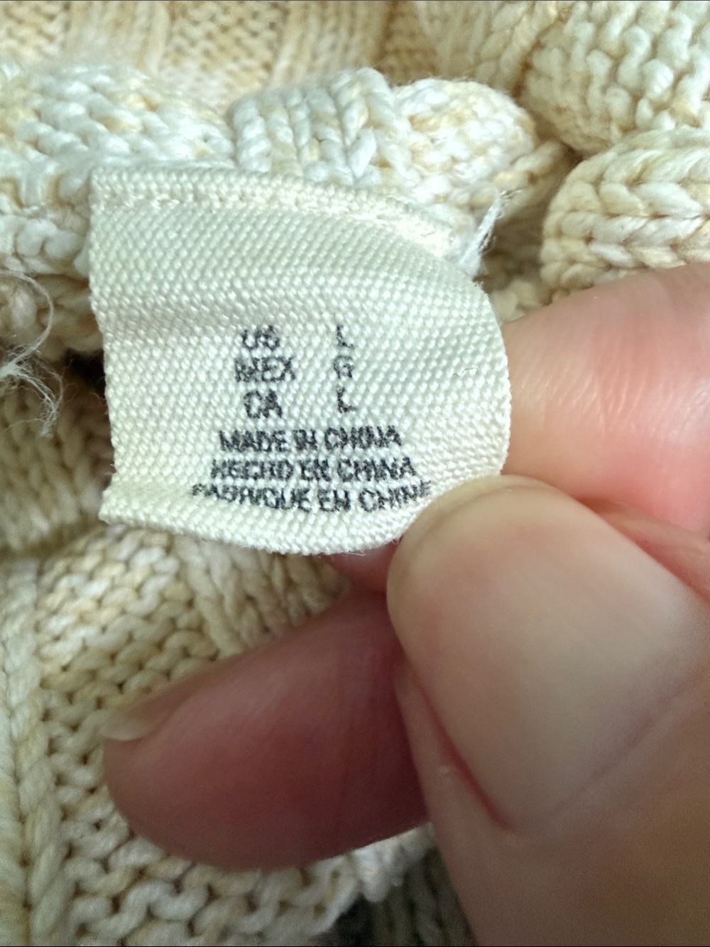 DKNY Cream Ribbed Turtleneck Sweater with sides that zip to open or close 8.5” - Picture 3 of 6